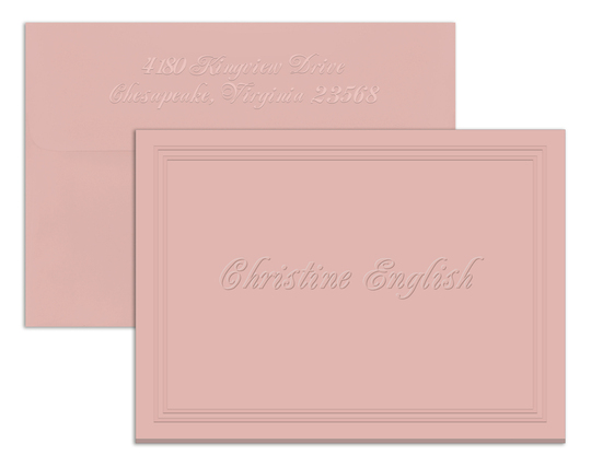 Embossed Panel Foldover Note Cards